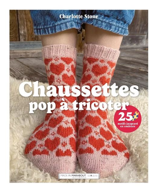 Chaussettes pop à tricoter - Charlotte Stone - Marabout