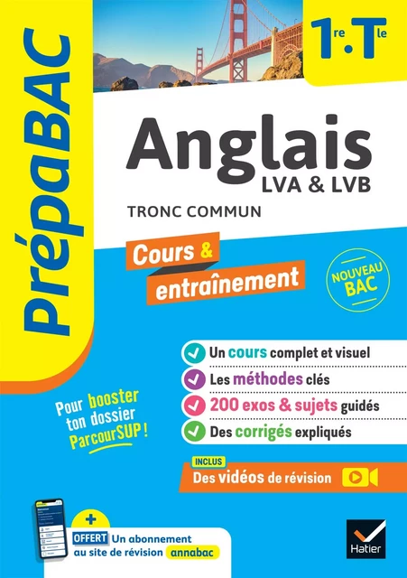 Prépabac - Anglais 1re/Tle - Bac 2025 - Sophie Béthery-Dostes, Sylvie Collard-Rebeyrolle, Martine Guigue, Élisabeth Cascalès-Miquel - Hatier