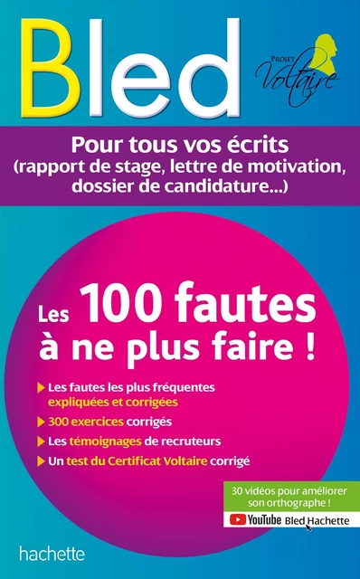 BLED Les 100 fautes que les recruteurs ne veulent plus voir (Certif Voltaire) - Ebook PDF - Aurore PONSONNET - Hachette Éducation