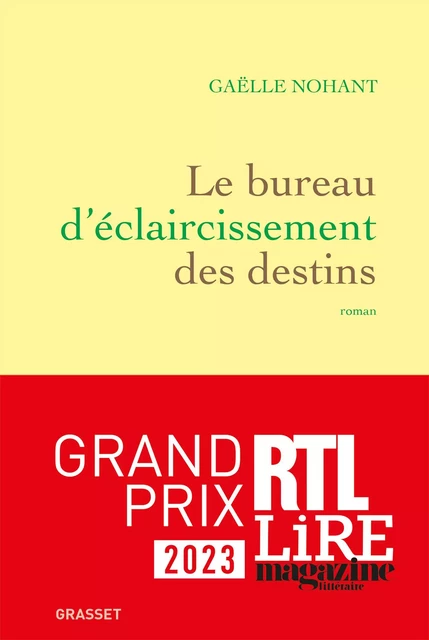 Le bureau d'éclaircissement des destins - Gaëlle Nohant - Grasset