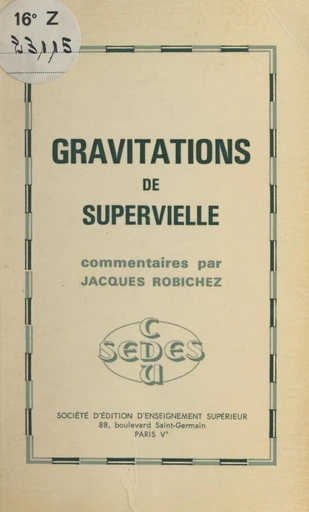 Gravitations, de Supervielle -  - FeniXX réédition numérique