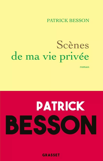 Scènes de ma vie privée - Patrick Besson - Grasset