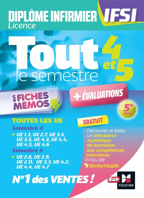 Tout le semestre 4 &amp; 5 en fiches memos - DEI IFSI - 5e édition - Révision et entraînement - Kamel Abbadi, Nadine Follain, Samir Kaddar, Wassila Korribi-Meribai, André Le Texier, Sylvain Ledoux-Perriguey, Magali Massé, Cidàlia Moussier, Sylvie Navarre, Jean Oglobine, Geneviève Picot, Priscilla Benchimol, Anne Quinville, Lénaïck Ramage, Eric Rasolo, Marie-Candide Samaké, Ertan Yilmaz, Arezki Youcef-Khodja, Jacques Birouste, Grégoire Bordes, Alain Bourguignat, Alexis Cavaillon, Peter Crevant, Sébastien Derue, Karim Ferhi - Foucher