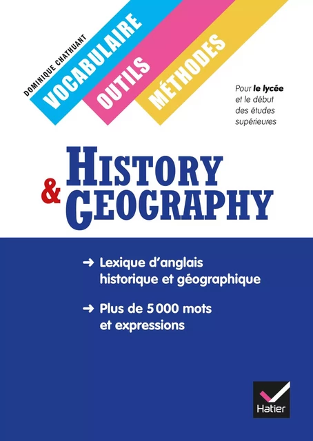 History Geography Classes européennes, Vocabulaire, outils et méthodes éd. 2022 PDF - Dominique Chathuant - Hatier