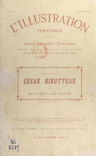 César Birotteau - Émile Fabre, Gaston Sorbets, Honoré de Balzac - FeniXX réédition numérique