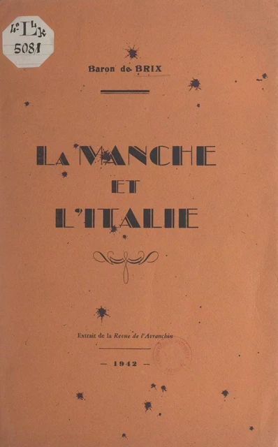 La Manche et l'Italie - Bon de Brix - FeniXX réédition numérique