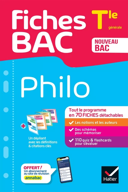 Fiches bac - Philo Tle - Bac 2025 - Patrick Ghrenassia, Johnny Brousmiche, Anthony Dekhil, Justine Janvier - Hatier