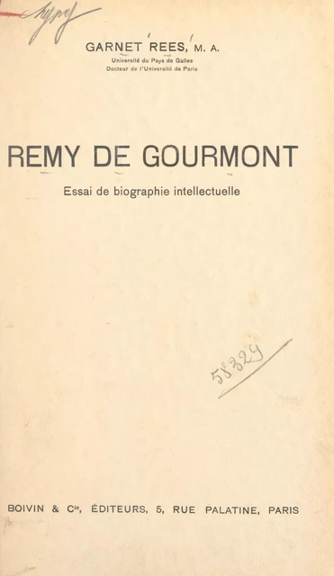 Remy de Gourmont - Garnet Rees - FeniXX réédition numérique