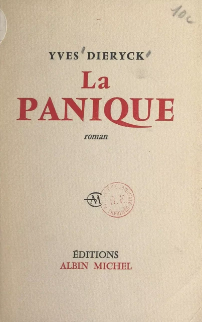 La panique - Yves Dieryck - FeniXX réédition numérique