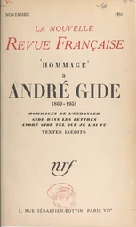 Hommage à André Gide, 1869-1951