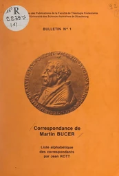 Correspondance de Martin Bucer