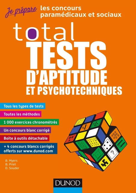 TOTAL Tests d'aptitude et psychotechniques - Bernard Myers, Benoît Priet, Dominique Souder - Dunod