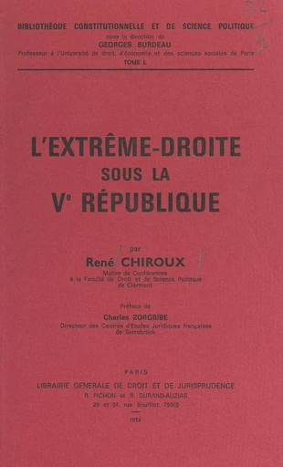 L'extrême-droite sous la Ve République - René Chiroux - FeniXX réédition numérique