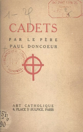 Cadets - Paul Doncœur - FeniXX réédition numérique