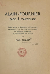 Alain-Fournier face à l'angoisse