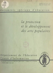 La protection et le développement des arts populaires