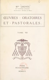 Œuvres oratoires et pastorales (7)