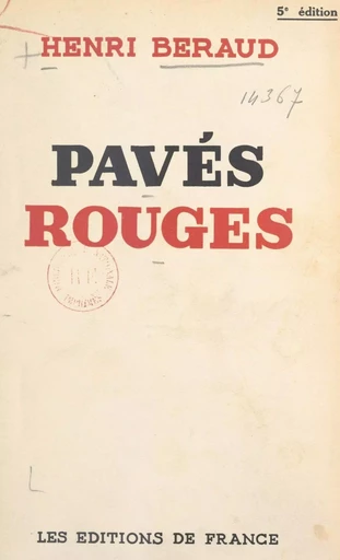 Pavés rouges - Henri Béraud - FeniXX réédition numérique