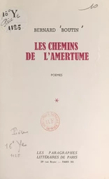 Les chemins de l'amertume