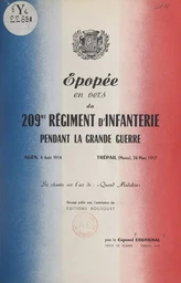 Épopée en vers du 209e Régiment d'infanterie pendant la Grande guerre