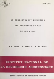 Le comportement financier des négociants en vin de 1976 à 1980