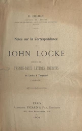 Notes sur la correspondance de John Locke