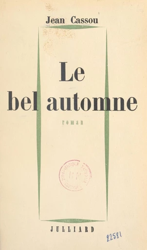 Le bel automne - Jean Cassou - FeniXX réédition numérique