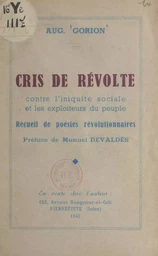 Cris de révolte contre l'iniquité sociale et les exploiteurs du peuple