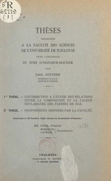 Contribution à l'étude des relations entre la composition et la valeur boulangère des farines de blé