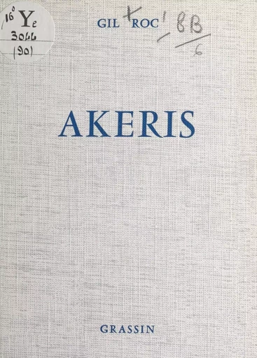 Akéris - Gil Roc - FeniXX réédition numérique