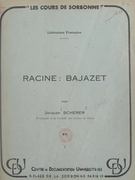 Racine : Bajazet