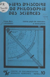 Évolution, progrès des connaissances et interdisciplinarité