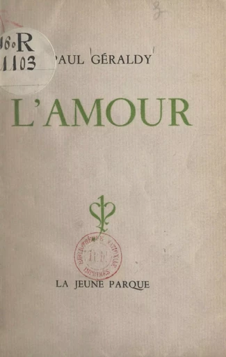 L'amour - Paul Géraldy - FeniXX réédition numérique