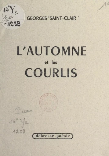 L'automne et les courlis - Georges Saint-Clair - FeniXX réédition numérique