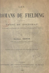 Les romans de Fielding