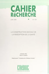 La construction sociale de la perception de la santé