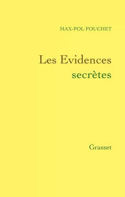 Les Évidences secrètes - Max-Pol Fouchet - Grasset