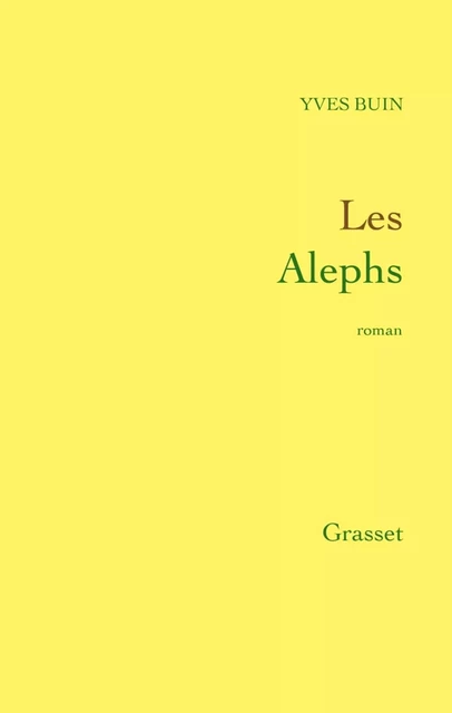 Les Alephs - Yves Buin - Grasset