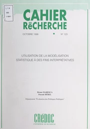 Utilisation de la modélisation statistique à des fins interprétatives