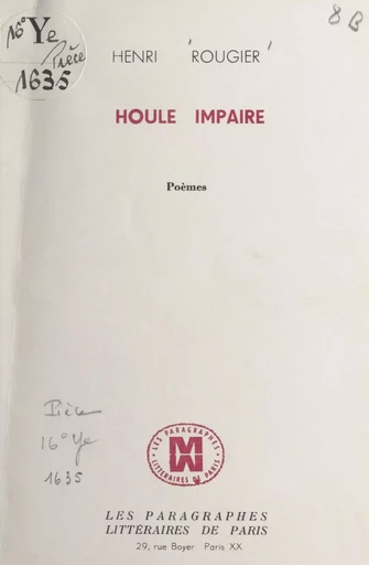 Houle impaire - Henri Rougier - FeniXX réédition numérique