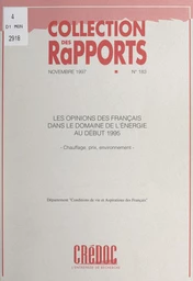 Les opinions des Français dans le domaine de l'énergie au début 1995