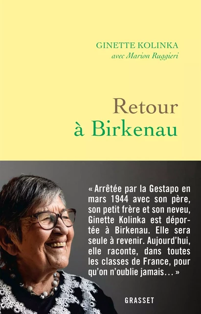 Retour à Birkenau - Ginette Kolinka, Marion Ruggieri - Grasset