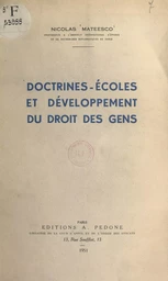 Doctrines-écoles et développement du droit des gens