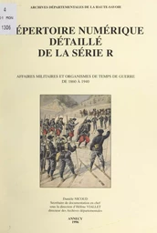 Répertoire numérique détaillé de la série R