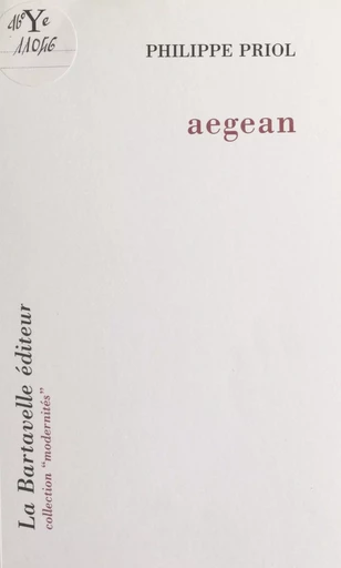 Aegean - Philippe Priol - FeniXX réédition numérique