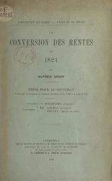 La conversion des rentes de 1824