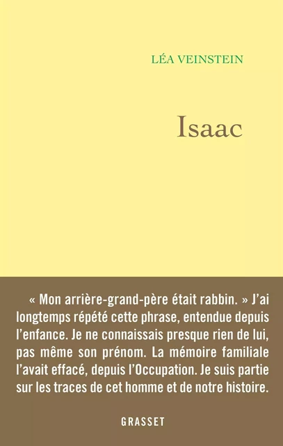 Isaac - Léa Veinstein - Grasset