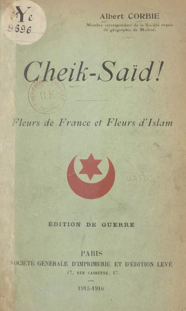 Cheik-Saïd ! - Albert Corbie - FeniXX réédition numérique