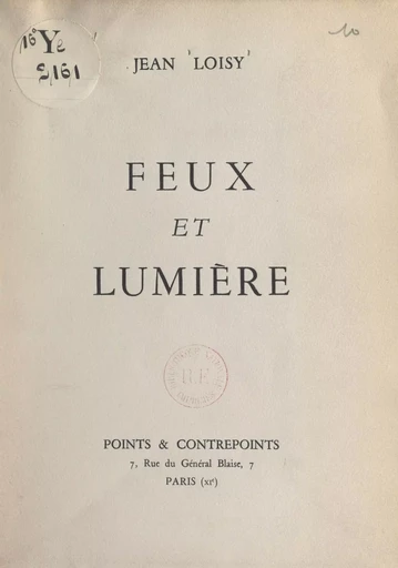 Feux et lumière - Jean Loisy - FeniXX réédition numérique