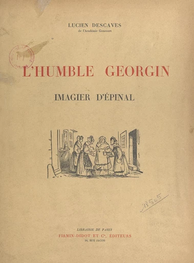 L'humble Georgin - Lucien Descaves - FeniXX réédition numérique